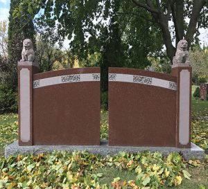 India Red Granite Family Monument