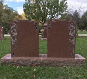 India Red Granite Family Monument