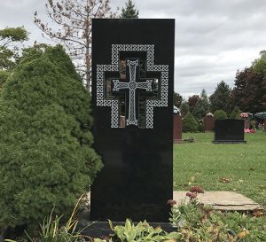 Black Granite Cross Monument