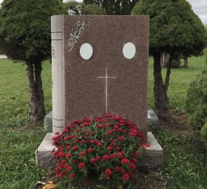 India Red Granite Book Monument