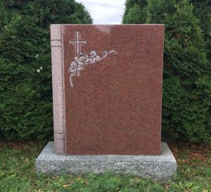 India Red Granite Book Monument