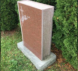 India Red Granite Book Monument