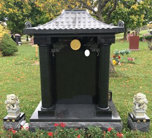 Black Granite Oriental Monument