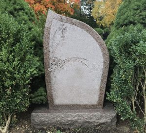 Pink Granite Teardrop Custom Monument