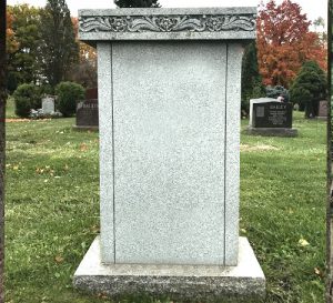 Light Grey Granite Custom Monument