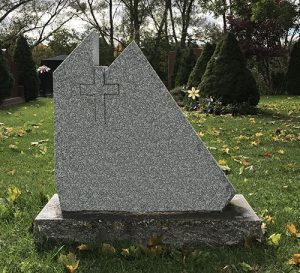 Light Grey Granite Custom Monument