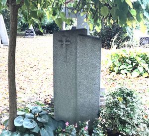 Light Grey Granite Cross Custom Monument