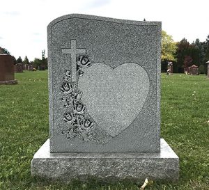 Light Grey Granite Custom Monument