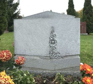 Light Grey Granite Custom Monument