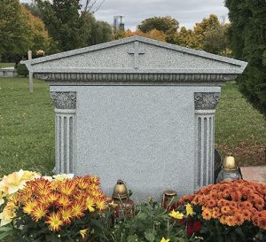 Light Grey Granite Custom Monument