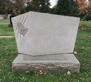 Light Grey Granite Custom Monument