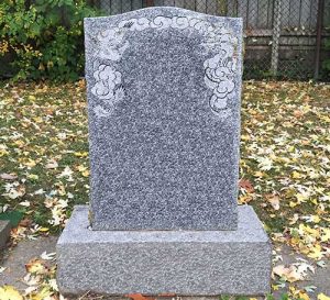 Light Grey Granite Single Headstone