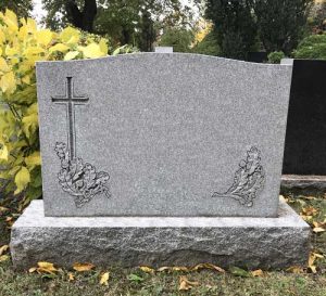 Light Grey Granite Companion Headstone