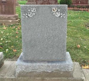 Light Grey Granite Single Headstone