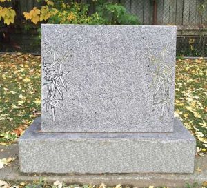 Light Grey Granite Single Headstone