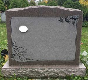 Pink Granite Companion Headstone