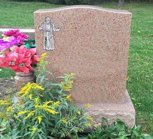 Pink Granite Single Headstone